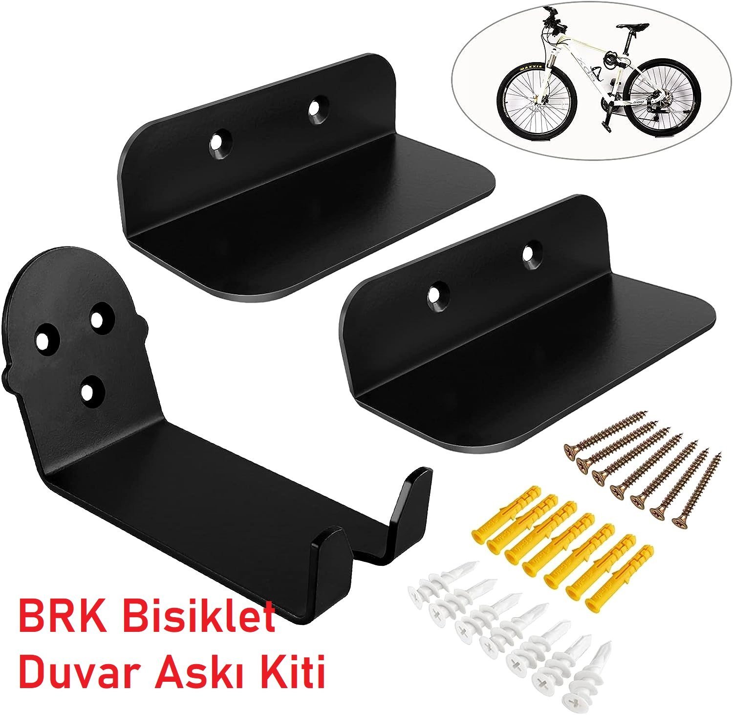 61EI-Z63S._AC_SL1500_.jpg Bisiklet Pedaldan Duvara Asma ve Teker Aparatı - Görsel 1